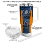 customized utep miners hexagon armor blue curved tumbler best selling.webp