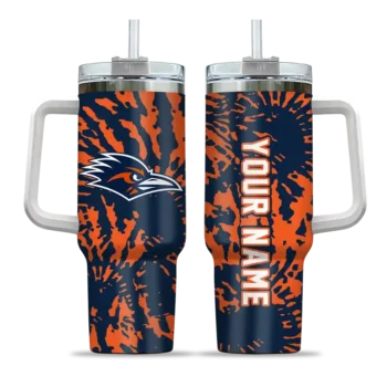customized utsa roadrunners burst swirl orange curved tumbler best selling.webp
