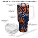 customized utsa roadrunners burst swirl orange curved tumbler best selling.webp