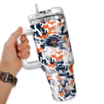 customized utsa roadrunners camo mashup orange white curved tumbler best selling.webp