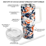 customized utsa roadrunners camo mashup orange white curved tumbler best selling.webp