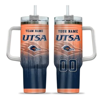 customized utsa roadrunners gradient dots orange curved tumbler best selling.webp