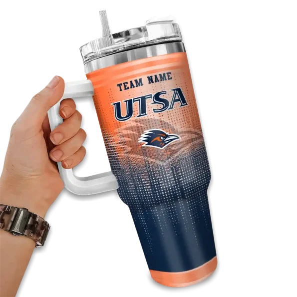 customized utsa roadrunners gradient dots orange curved tumbler fashion forward.webp