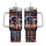 customized utsa roadrunners honey streaks orange curved tumbler best selling.webp