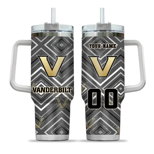 customized vanderbilt commodores bold diamonds black curved tumbler best selling.webp