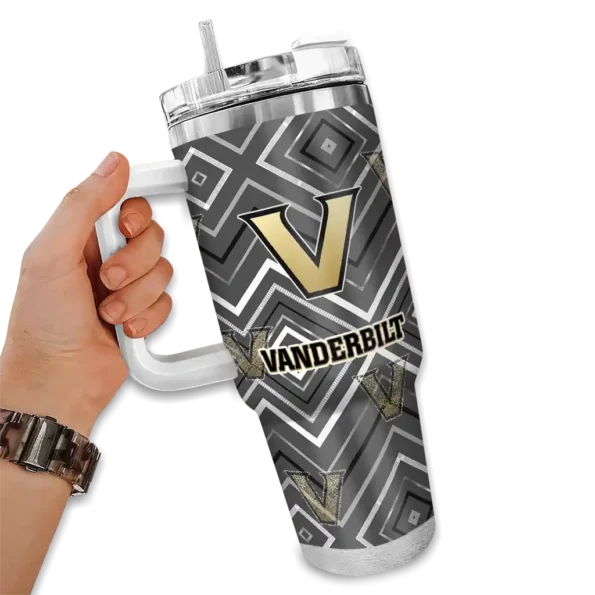 customized vanderbilt commodores bold diamonds black curved tumbler fashion forward.webp