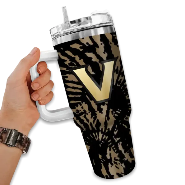customized vanderbilt commodores burst swirl black curved tumbler fashion forward.webp
