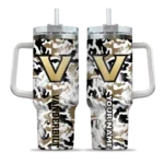 customized vanderbilt commodores camo mashup black white curved tumbler best selling.webp