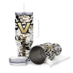 customized vanderbilt commodores camo mashup black white curved tumbler best selling.webp