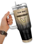 customized vanderbilt commodores gradient dots black curved tumbler best selling.webp