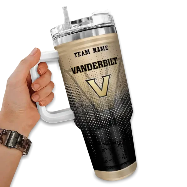 customized vanderbilt commodores gradient dots black curved tumbler fashion forward.webp