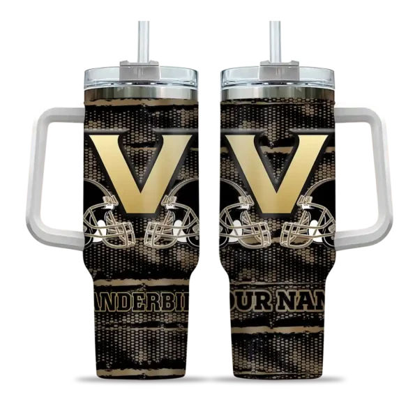 customized vanderbilt commodores honey streaks black curved tumbler best selling.webp