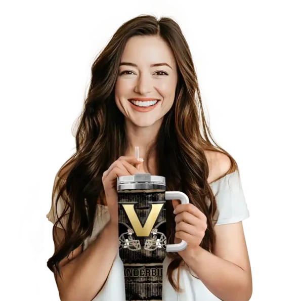 customized vanderbilt commodores honey streaks black curved tumbler premium grade.webp