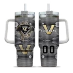 customized vanderbilt commodores superman shield black gray curved tumbler best selling.webp