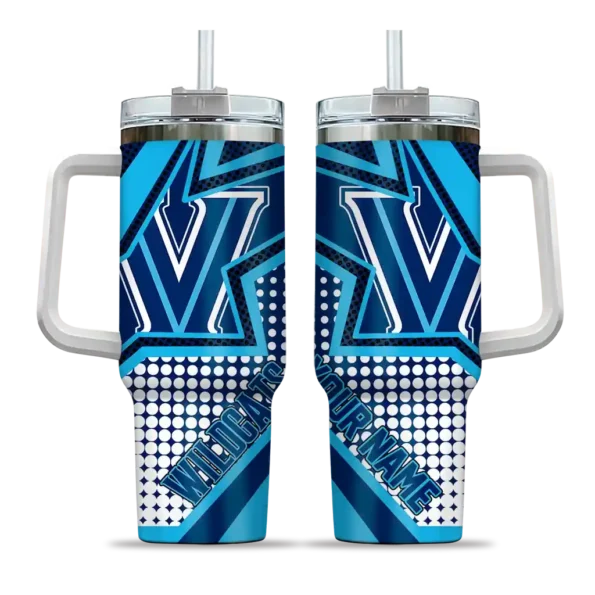 customized villanova wildcats arrow burst navy curved tumbler best selling.webp