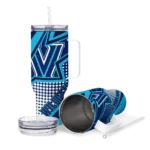 customized villanova wildcats arrow burst navy curved tumbler best selling.webp