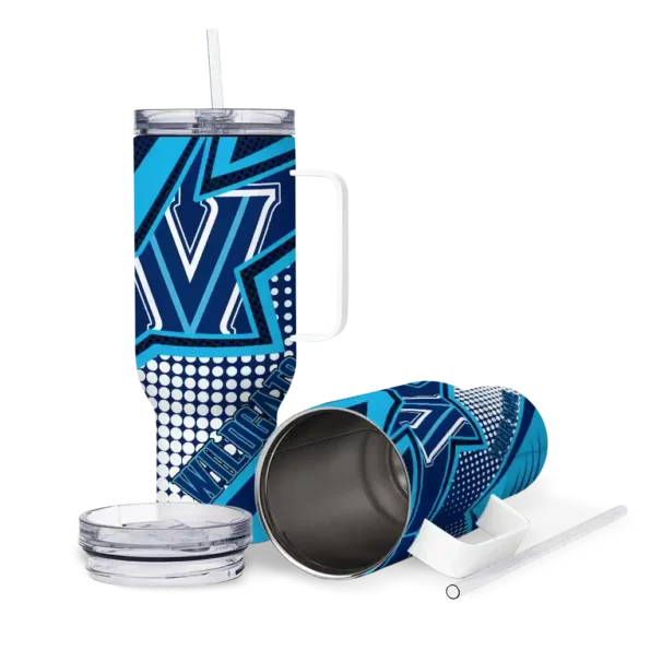 customized villanova wildcats arrow burst navy curved tumbler high quality.webp