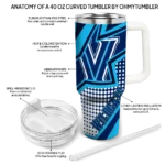 customized villanova wildcats arrow burst navy curved tumbler best selling.webp