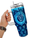 customized villanova wildcats bullseye drips navy curved tumbler best selling.webp