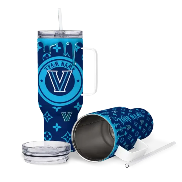customized villanova wildcats bullseye drips navy curved tumbler high quality.webp