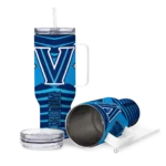 customized villanova wildcats chevron layers navy curved tumbler best selling.webp