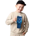 customized villanova wildcats chevron layers navy curved tumbler best selling.webp