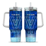 customized villanova wildcats geometric prism navy curved tumbler best selling.webp