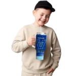 customized villanova wildcats geometric prism navy curved tumbler best selling.webp