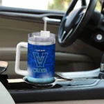customized villanova wildcats geometric prism navy curved tumbler best selling.webp
