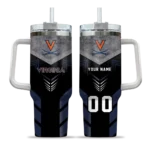 customized virginia cavaliers arrow armor blue black curved tumbler best selling.webp
