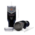 customized virginia cavaliers arrow armor blue black curved tumbler best selling.webp