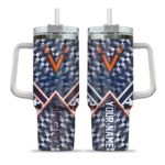 customized virginia cavaliers chevron angle blue curved tumbler best selling.webp