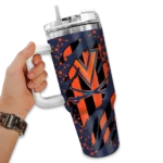 customized virginia cavaliers claw cut blue black curved tumbler best selling.webp