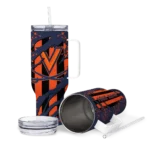 customized virginia cavaliers claw cut blue black curved tumbler best selling.webp