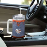 customized virginia cavaliers heart helmet motif blue curved tumbler best selling.webp