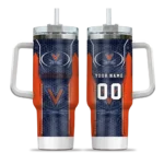 customized virginia cavaliers hexagon armor blue curved tumbler best selling.webp
