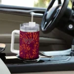 customized virginia tech hokies burst swirl maroon curved tumbler best selling.webp