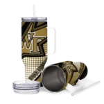 customized wake forest demon deacons arrow burst gold curved tumbler best selling.webp