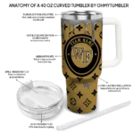 customized wake forest demon deacons bullseye drips gold curved tumbler best selling.webp