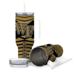 customized wake forest demon deacons chevron layers gold curved tumbler best selling.webp