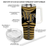 customized wake forest demon deacons chevron layers gold curved tumbler best selling.webp