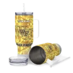 customized wake forest demon deacons geometric prism gold curved tumbler best selling.webp