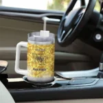 customized wake forest demon deacons geometric prism gold curved tumbler best selling.webp