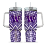 customized washington huskies chevron angle purple curved tumbler best selling.webp