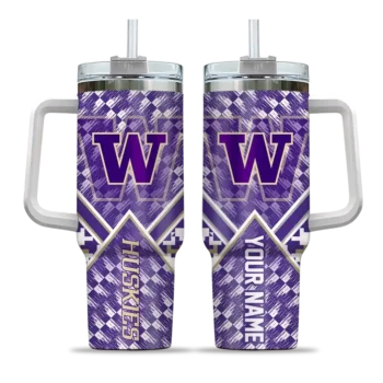 customized washington huskies chevron angle purple curved tumbler best selling.webp