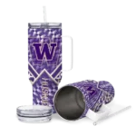 customized washington huskies chevron angle purple curved tumbler best selling.webp