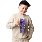 customized washington huskies chevron angle purple curved tumbler best selling.webp