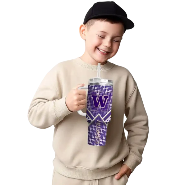 customized washington huskies chevron angle purple curved tumbler latest model.webp