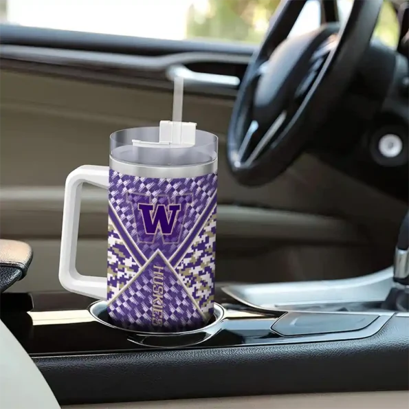 customized washington huskies chevron angle purple curved tumbler trendy.webp