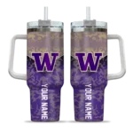 customized washington huskies chevron stripe purple curved tumbler best selling.webp